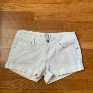 delias white shorts